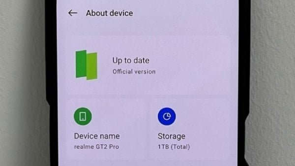 Realme GT 2 Pro, Büyük 1 TB Depolama Sunacak
